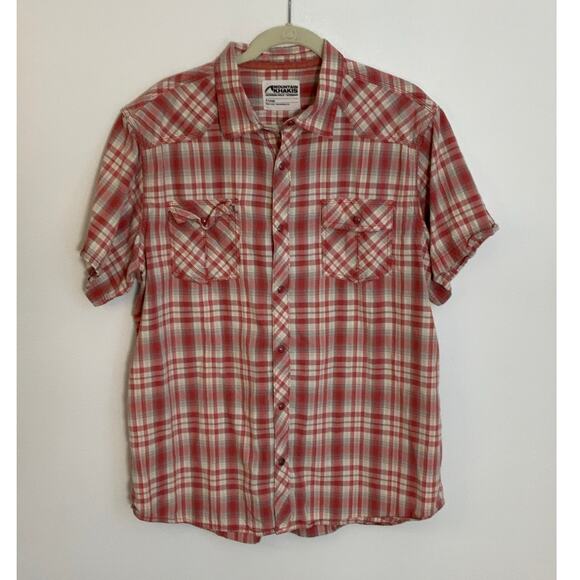 Mountain Khaki Plaid‎ Short Sleeve shirt - Picture 1 of 6